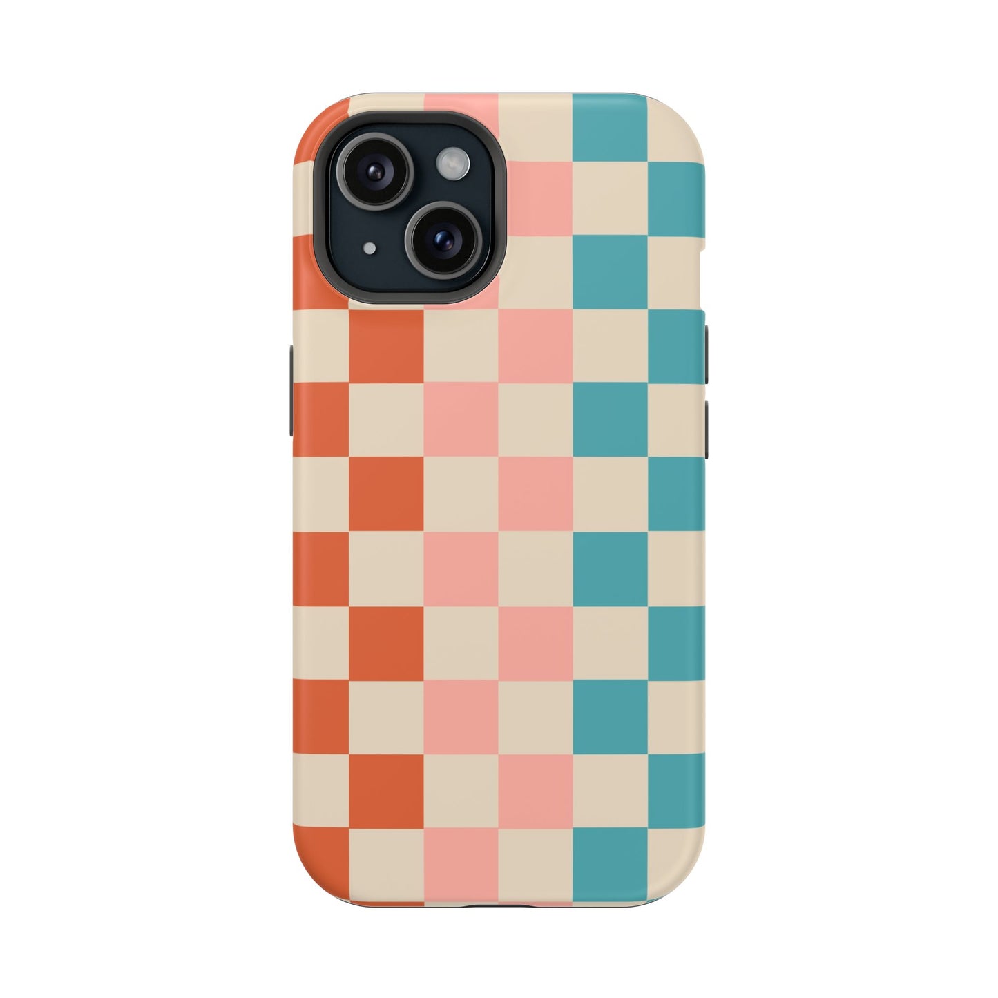 Retro Check Pop – iPhone 16, 15, 14, 13 – MagSafe Magnetic Tough Case by HitStickers