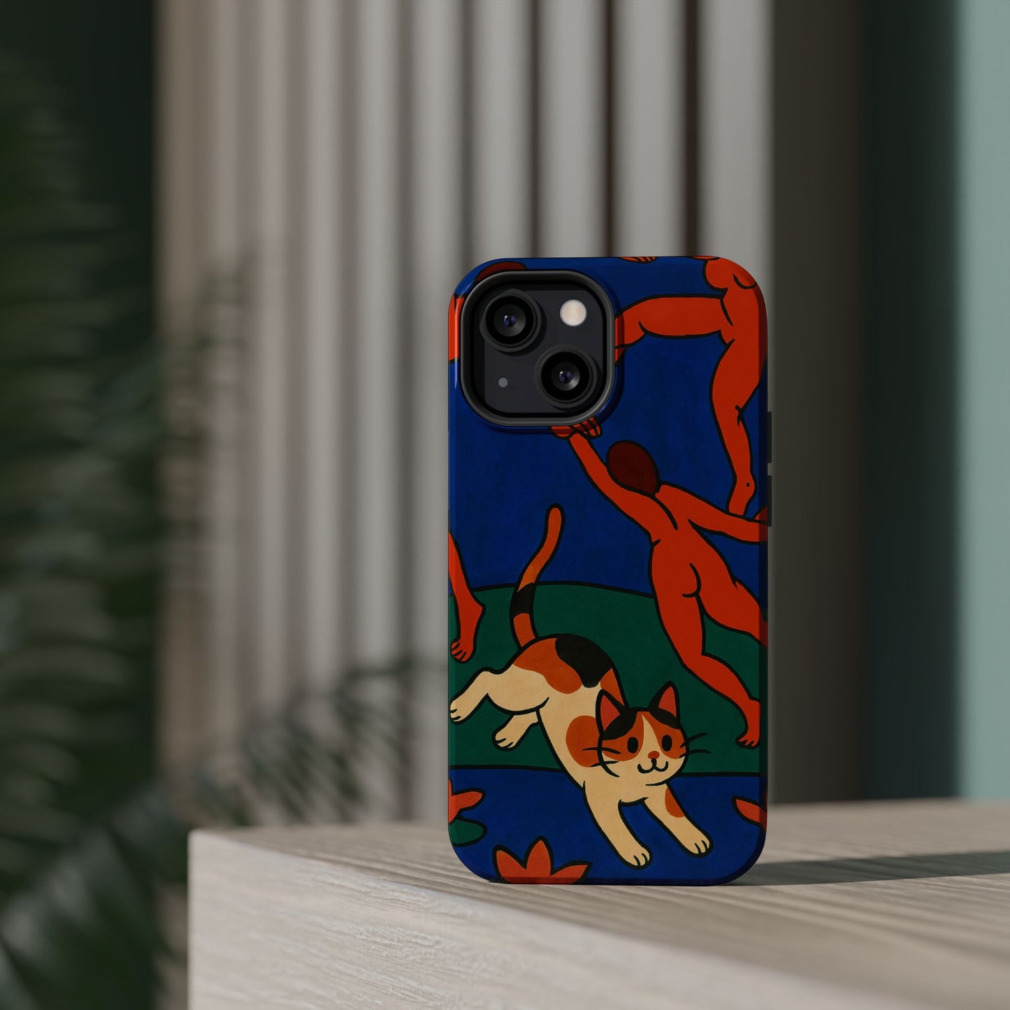 Dancing with the Cat – Matisse Inspired – iPhone 16, 15, 14, 13 – MagSafe Magnetic Tough Case by HitStickers