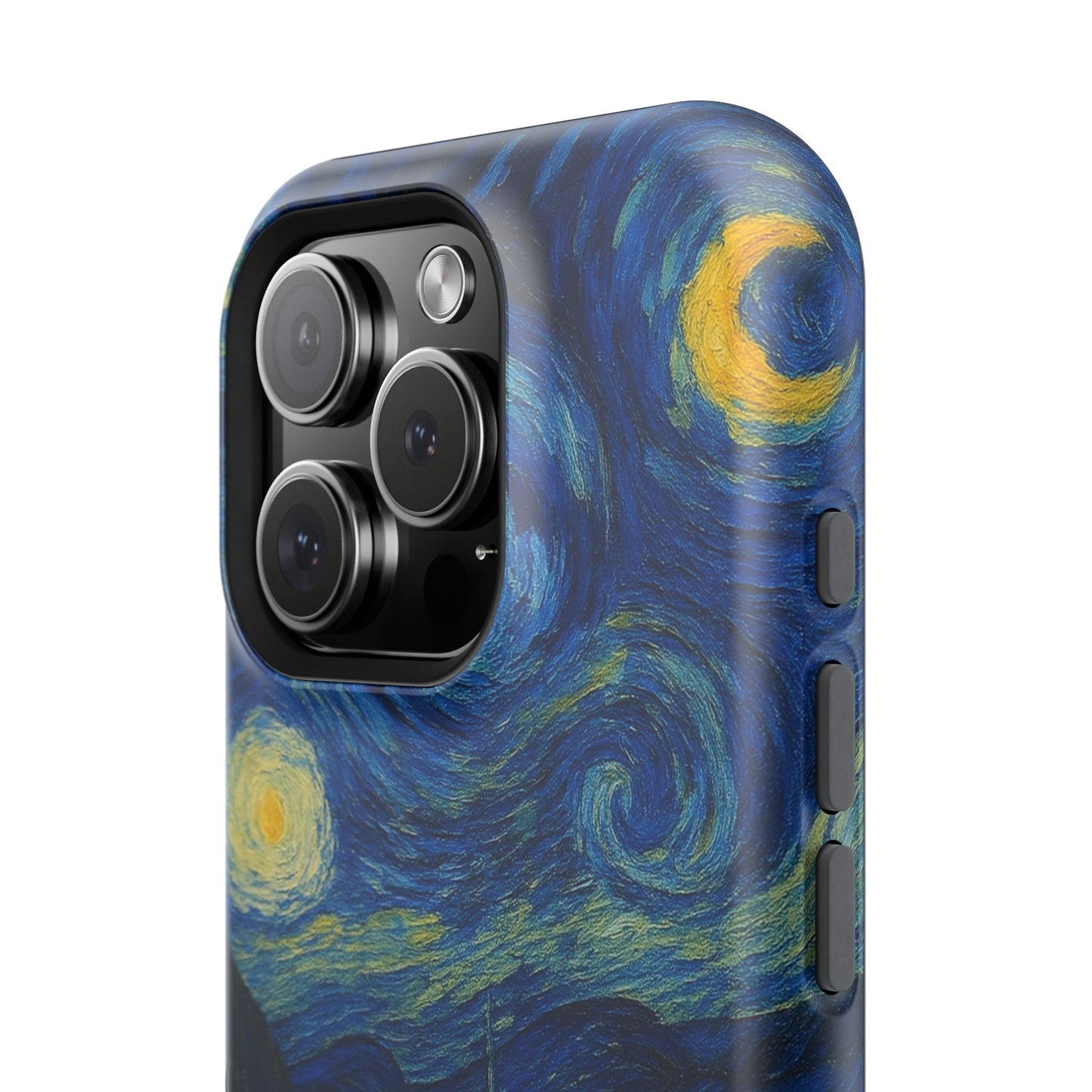Starry Night Cat – Van Gogh Inspired – iPhone 16, 15, 14, 13 – MagSafe Magnetic Tough Case by HitStickers