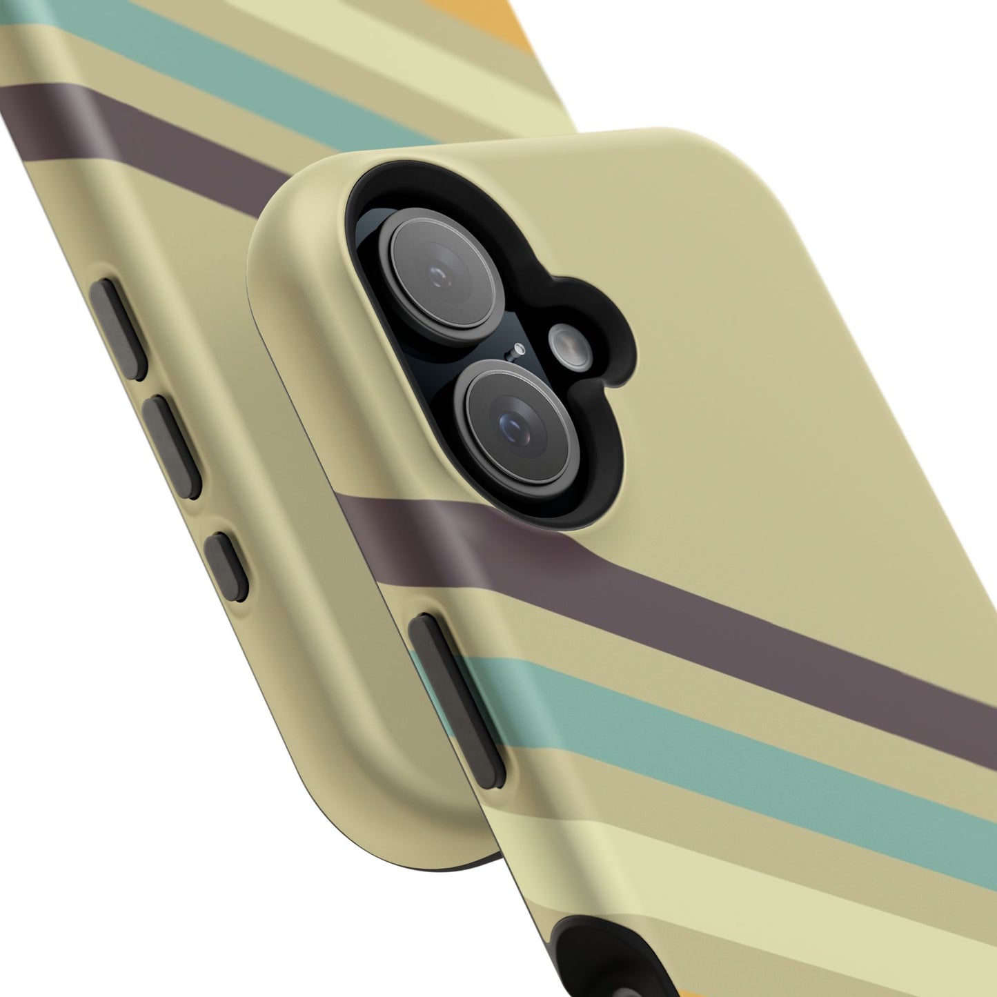 Retro Striped Case for iPhone 16, 15, 14, 13 - MagSafe Magnetic Tough Case by HitStickers