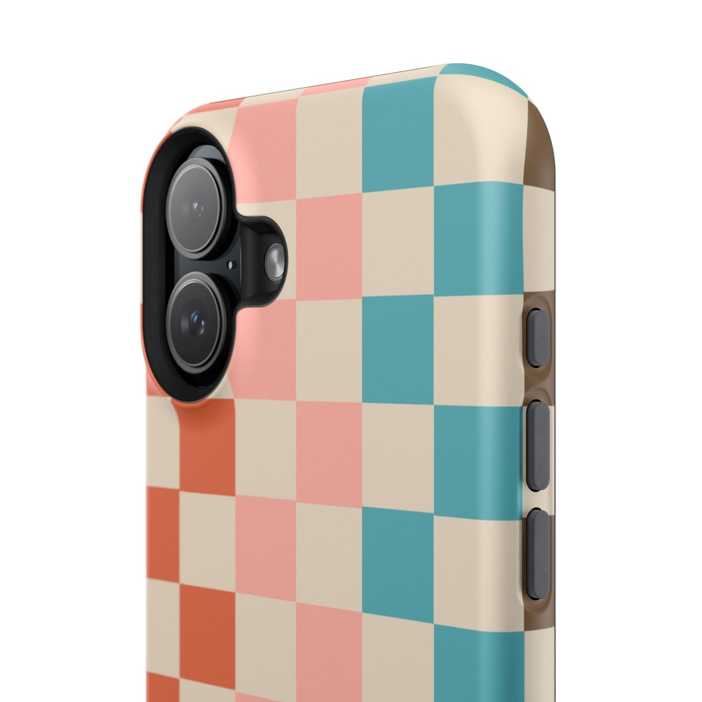 Retro Check Pop – iPhone 16, 15, 14, 13 – MagSafe Magnetic Tough Case by HitStickers