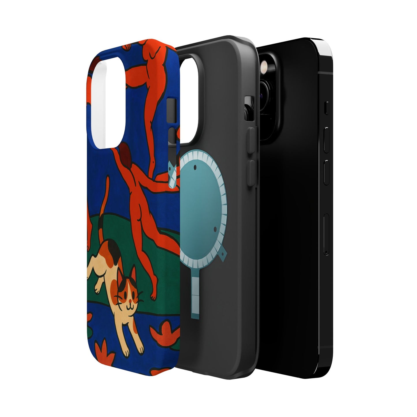 Dancing with the Cat – Matisse Inspired – iPhone 16, 15, 14, 13 – MagSafe Magnetic Tough Case by HitStickers