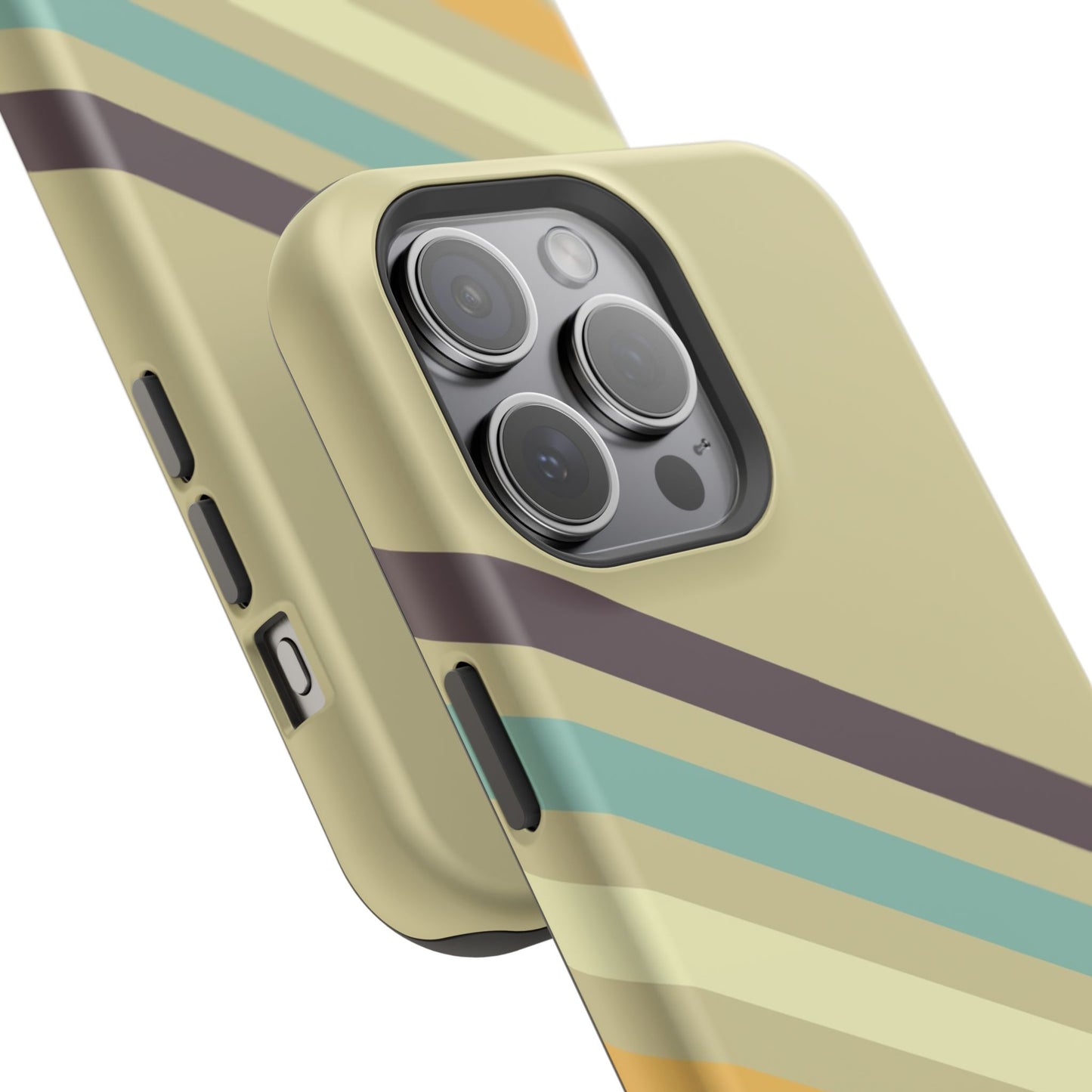 Retro Striped Case for iPhone 16, 15, 14, 13 - MagSafe Magnetic Tough Case by HitStickers