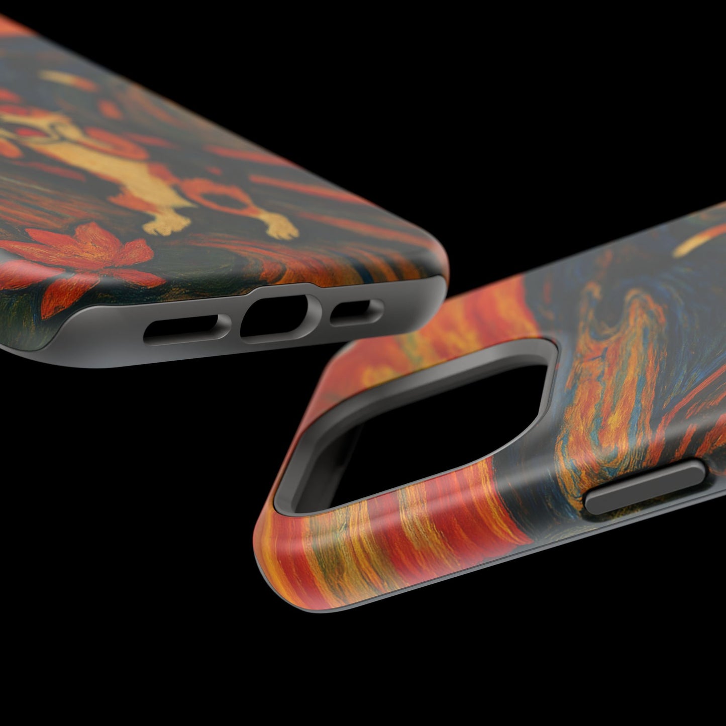 The Cat Scream – Munch Inspired – iPhone 16, 15, 14, 13 – MagSafe Magnetic Tough Case by HitStickers
