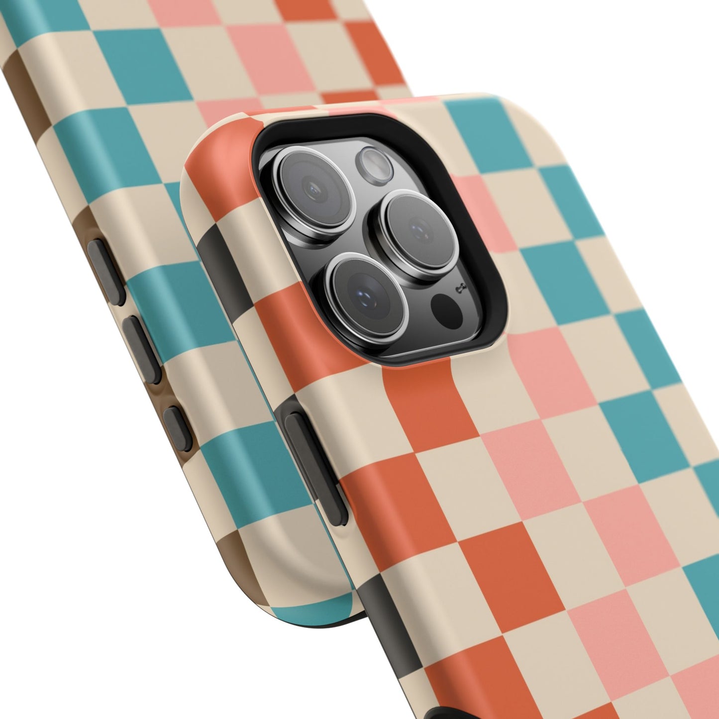 Retro Check Pop – iPhone 16, 15, 14, 13 – MagSafe Magnetic Tough Case by HitStickers