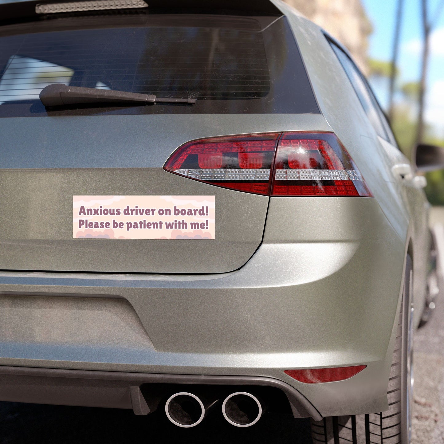 Anxious Driver on Board! Please Be Patient with Me! - Cute and Funny Car Magnet – Bumper Sticker for Vehicles