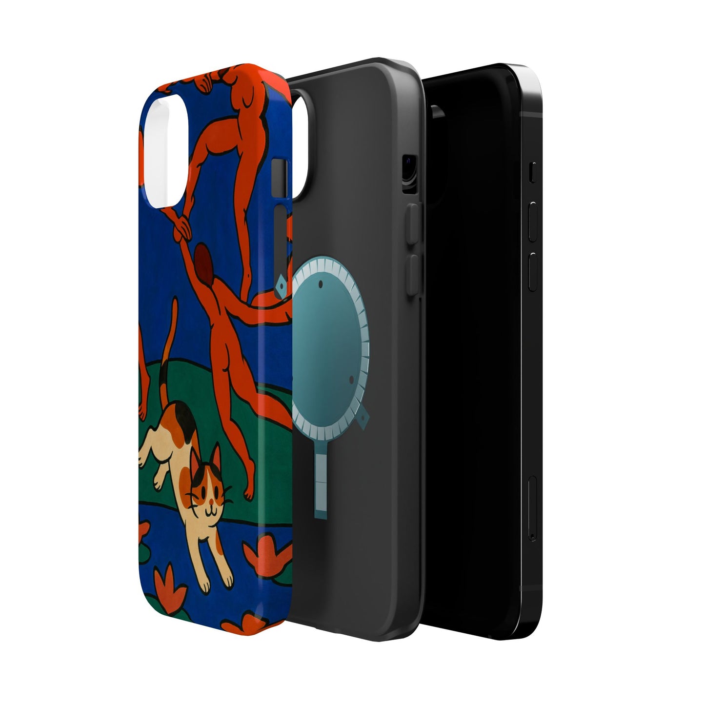 Dancing with the Cat – Matisse Inspired – iPhone 16, 15, 14, 13 – MagSafe Magnetic Tough Case by HitStickers