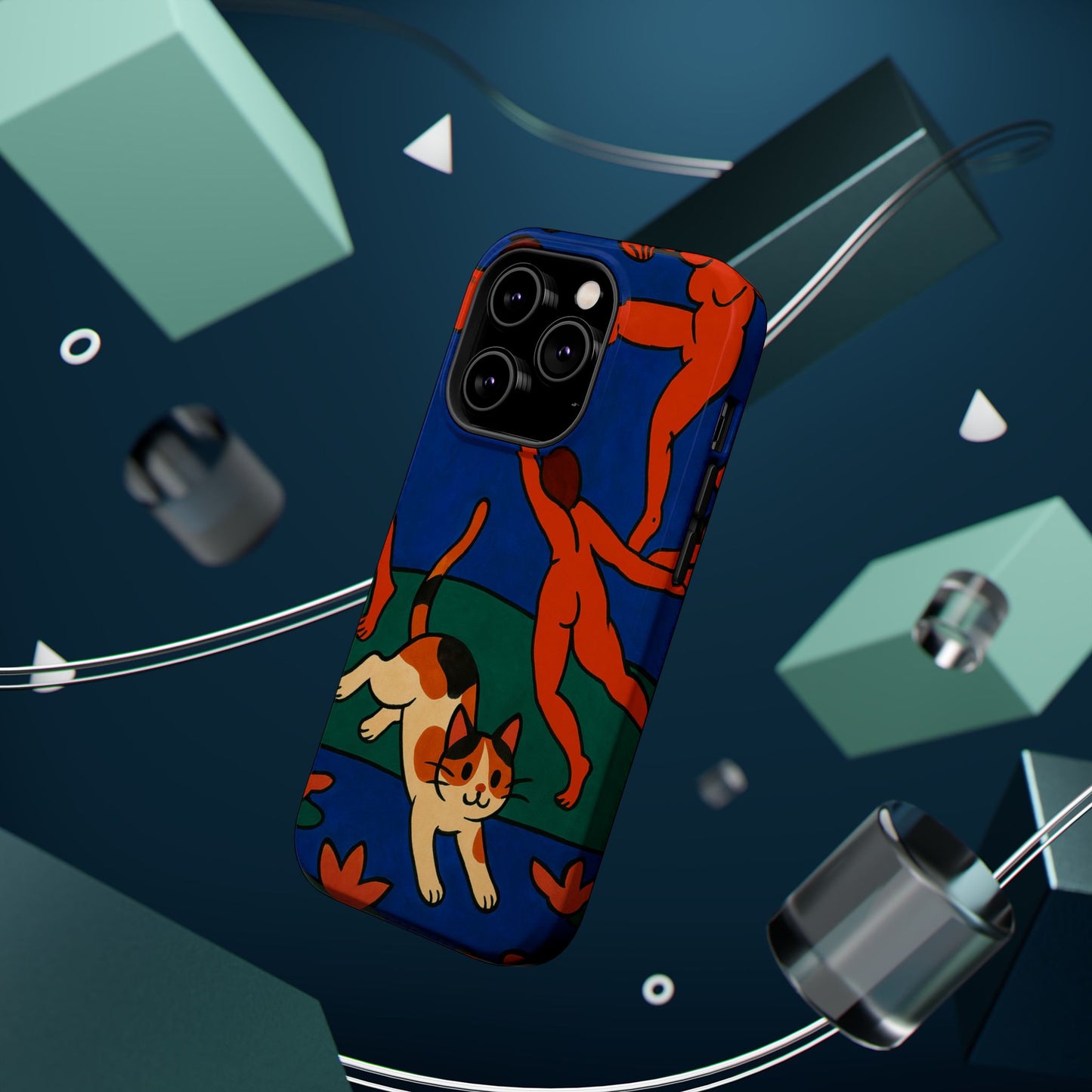 Dancing with the Cat – Matisse Inspired – iPhone 16, 15, 14, 13 – MagSafe Magnetic Tough Case by HitStickers