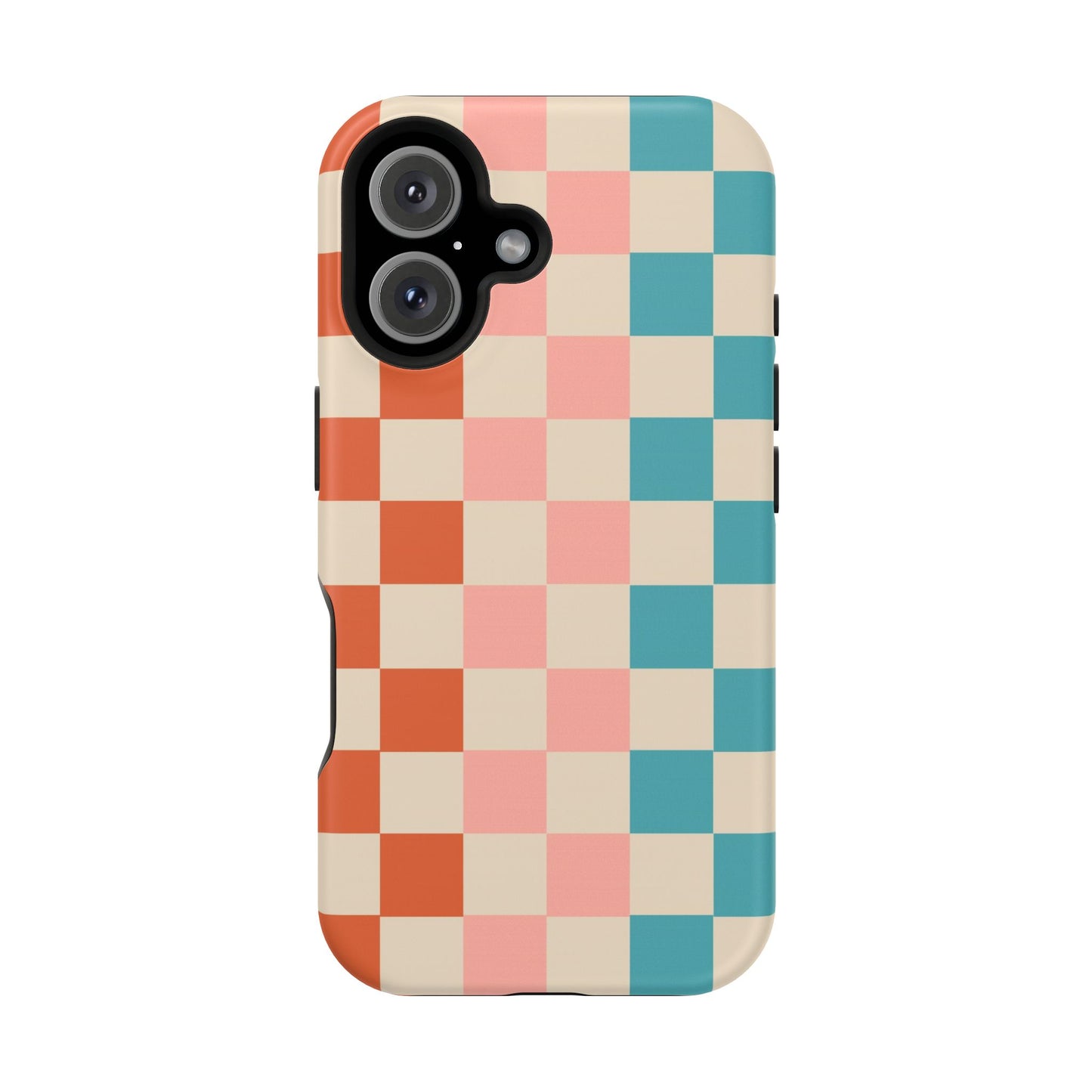 Retro Check Pop – iPhone 16, 15, 14, 13 – MagSafe Magnetic Tough Case by HitStickers