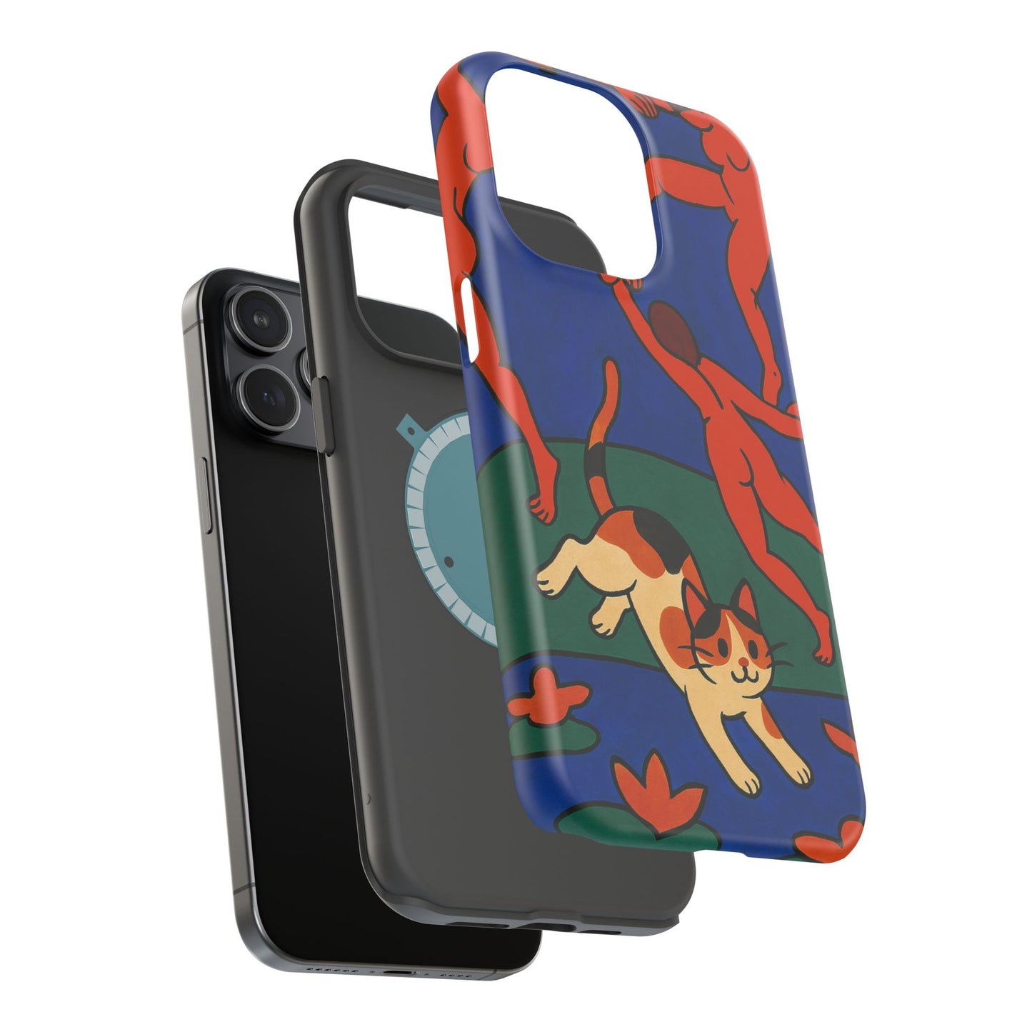 Dancing with the Cat – Matisse Inspired – iPhone 16, 15, 14, 13 – MagSafe Magnetic Tough Case by HitStickers