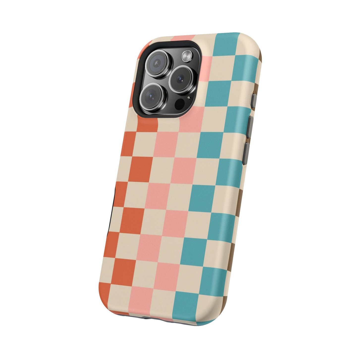 Retro Check Pop – iPhone 16, 15, 14, 13 – MagSafe Magnetic Tough Case by HitStickers