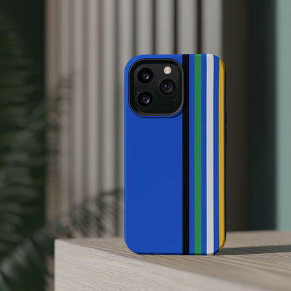 Electric Stripes iPhone 16, 15, 14, 13 - MagSafe Magnetic Tough Case by HitStickers
