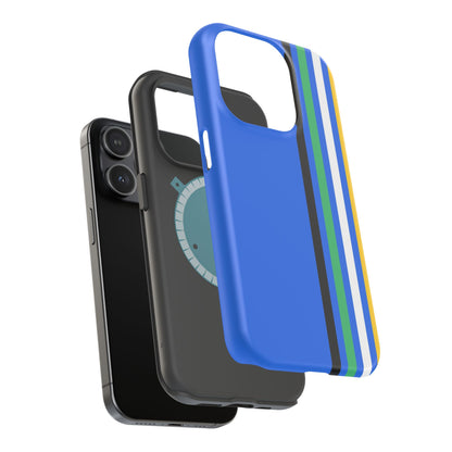 Electric Stripes iPhone 16, 15, 14, 13 - MagSafe Magnetic Tough Case by HitStickers