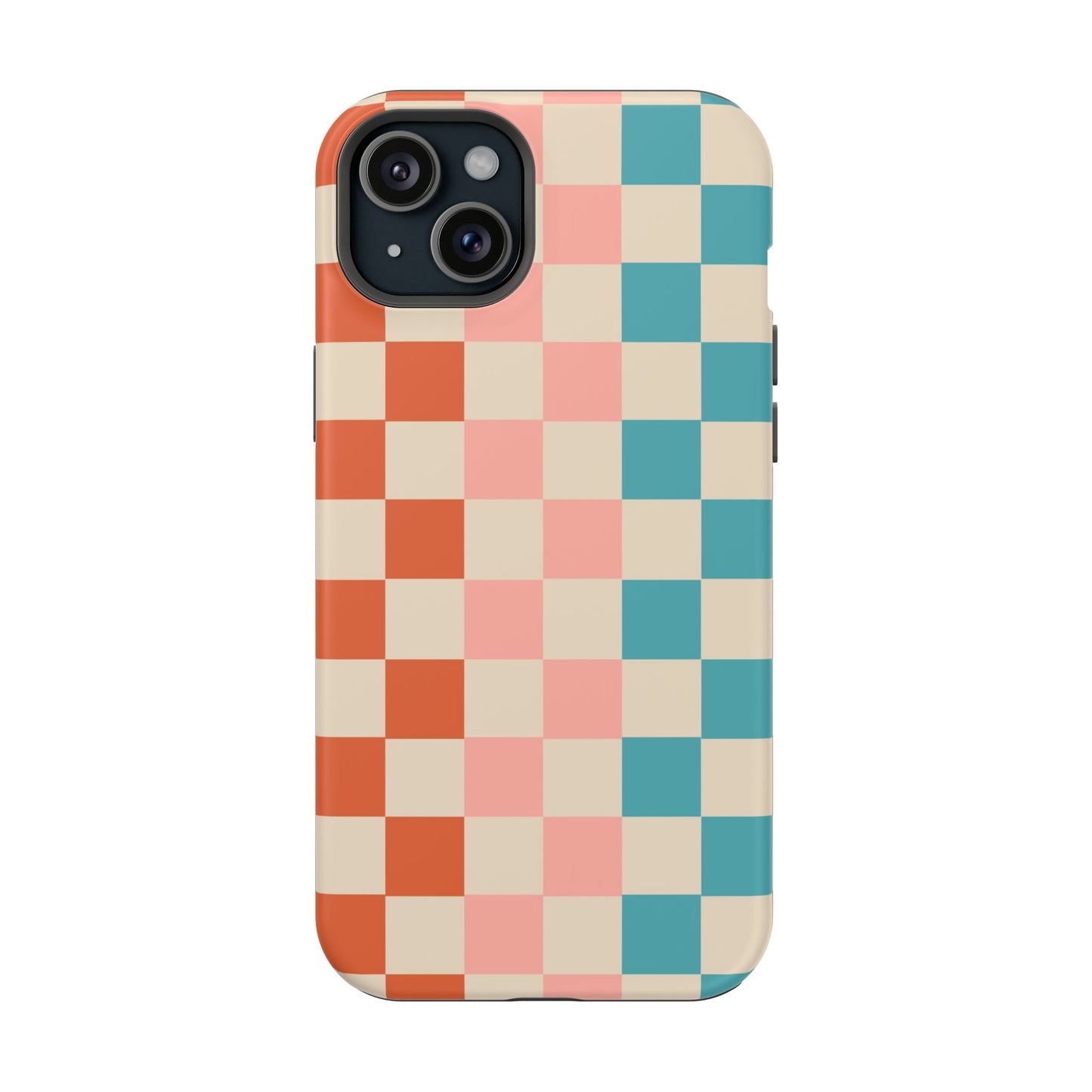 Retro Check Pop – iPhone 16, 15, 14, 13 – MagSafe Magnetic Tough Case by HitStickers