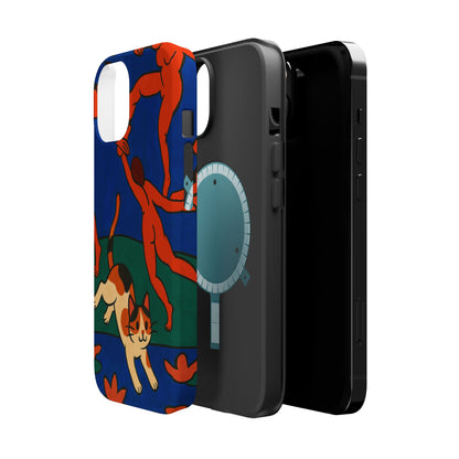 Dancing with the Cat – Matisse Inspired – iPhone 16, 15, 14, 13 – MagSafe Magnetic Tough Case by HitStickers