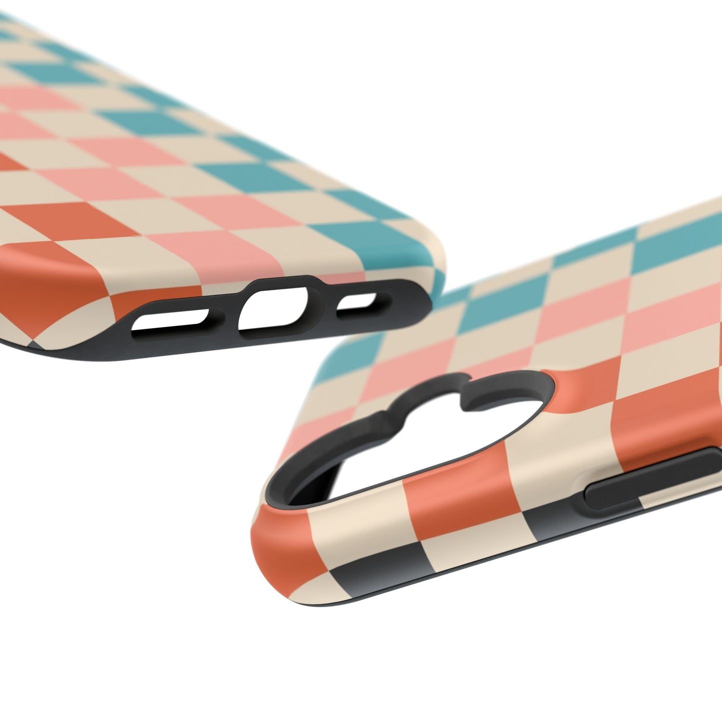 Retro Check Pop – iPhone 16, 15, 14, 13 – MagSafe Magnetic Tough Case by HitStickers