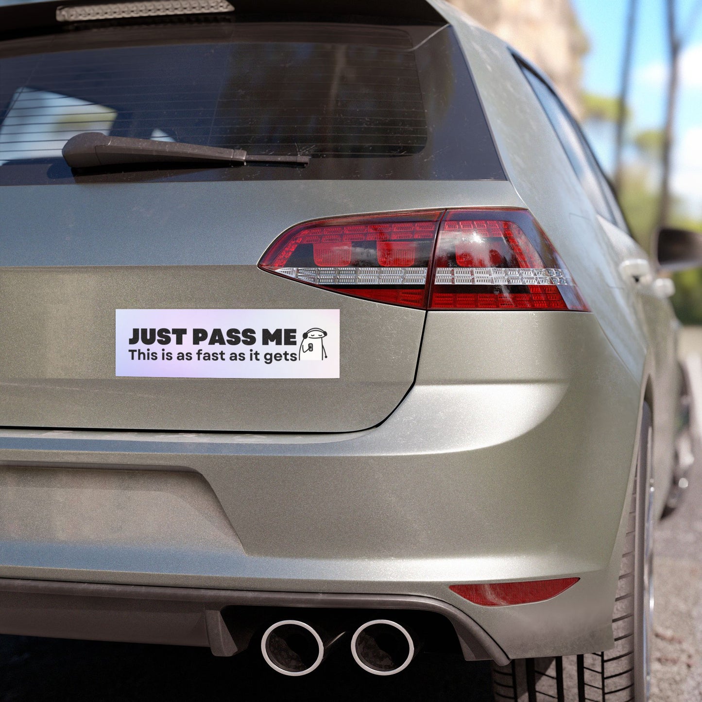 Just Pass Me; This Is as Fast as It Gets Car Magnet – Humorous Vehicle Accessory – Bumper Sticker for Vehicles