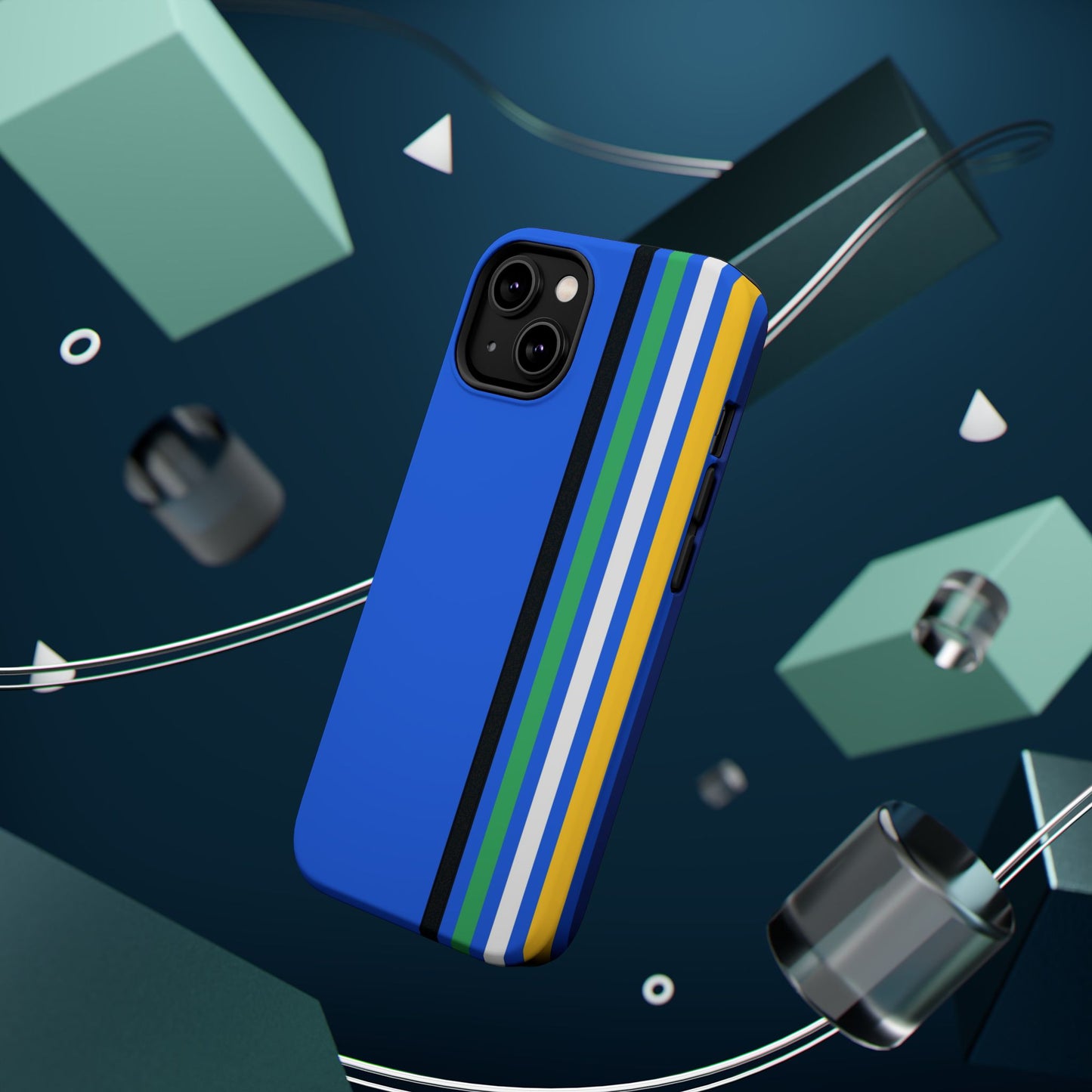 Electric Stripes iPhone 16, 15, 14, 13 - MagSafe Magnetic Tough Case by HitStickers
