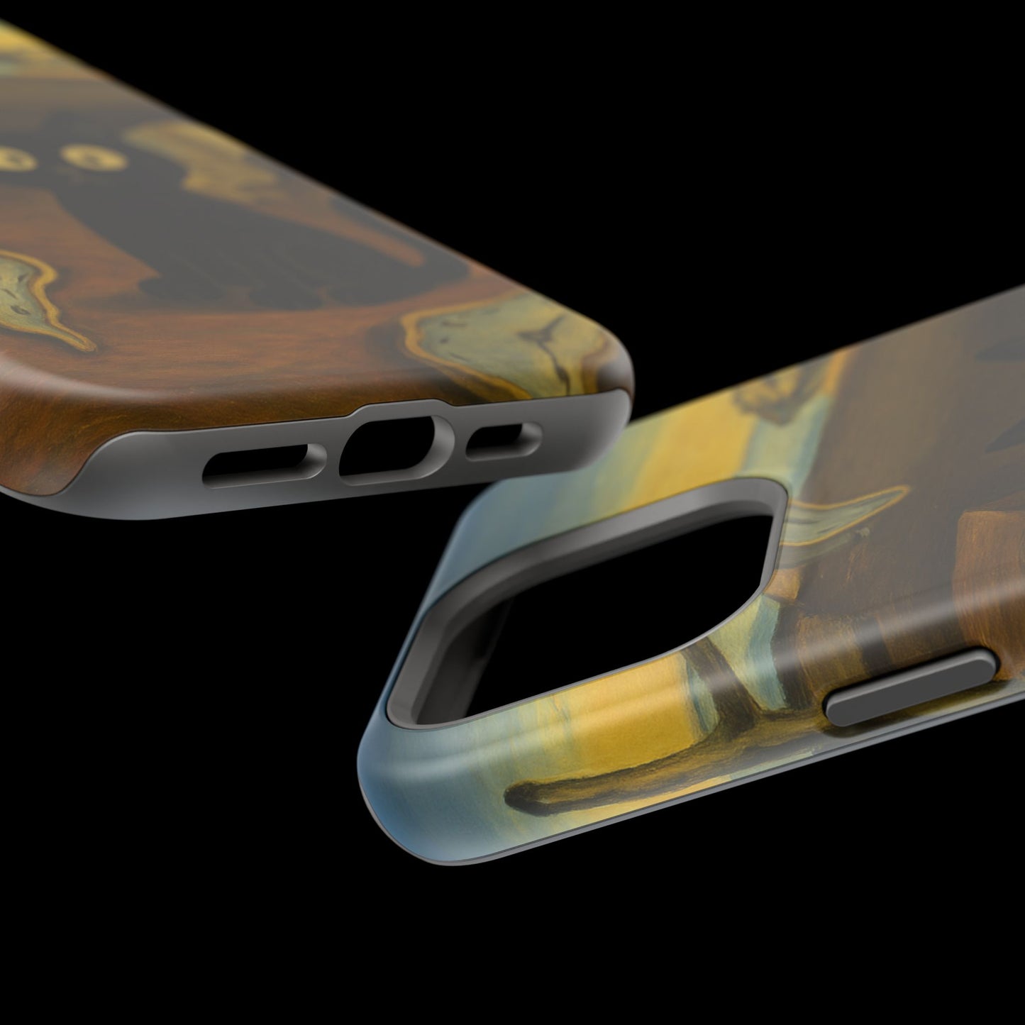 The Cat of Melting Time – Dalí Inspired – iPhone 16, 15, 14, 13 – MagSafe Magnetic Tough Case by HitStickers
