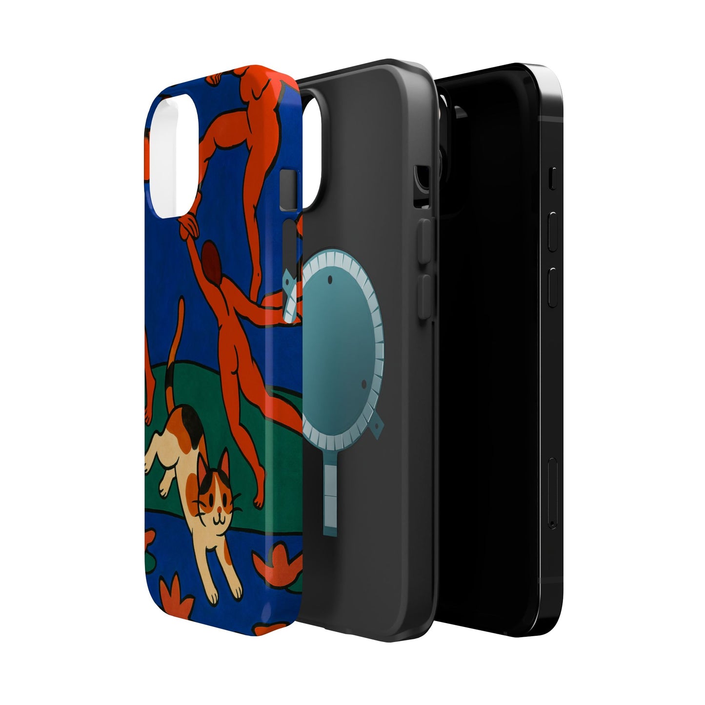 Dancing with the Cat – Matisse Inspired – iPhone 16, 15, 14, 13 – MagSafe Magnetic Tough Case by HitStickers