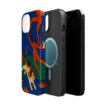 Dancing with the Cat – Matisse Inspired – iPhone 16, 15, 14, 13 – MagSafe Magnetic Tough Case by HitStickers