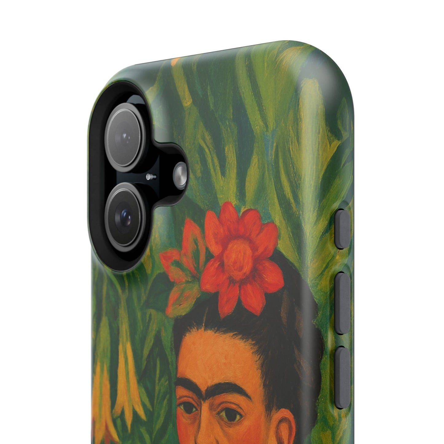 Frida & the Black Cat – Kahlo Inspired – iPhone 16, 15, 14, 13 – MagSafe Magnetic Tough Case by HitStickers