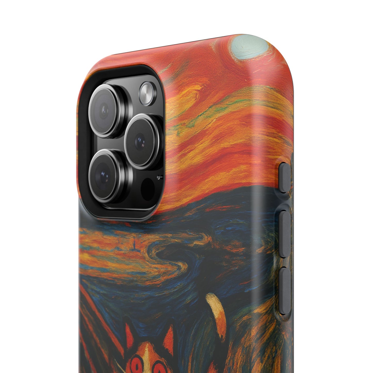The Cat Scream – Munch Inspired – iPhone 16, 15, 14, 13 – MagSafe Magnetic Tough Case by HitStickers