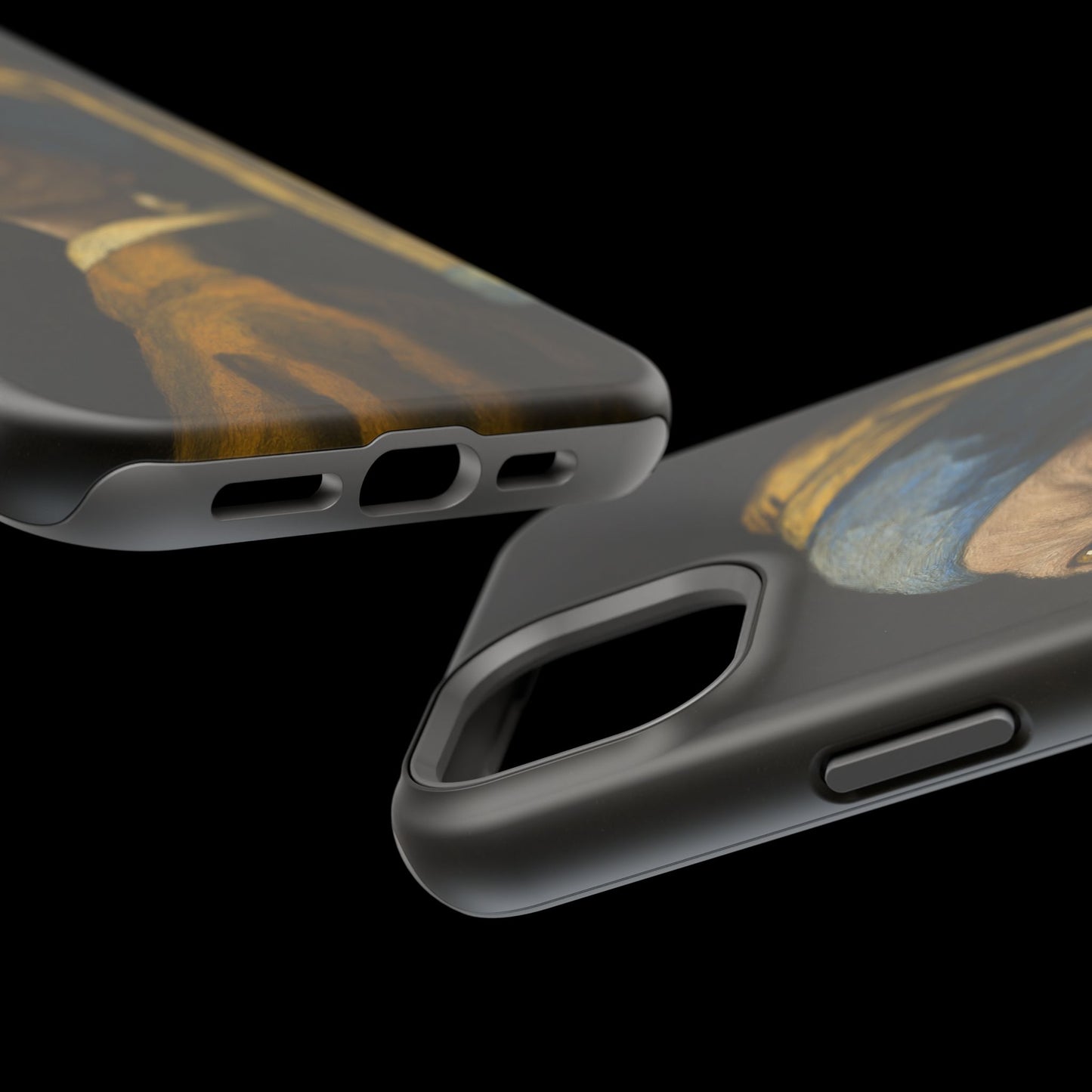 Cat with a Pearl Earring – Vermeer Inspired – iPhone 16, 15, 14, 13 – MagSafe Magnetic Tough Case by HitStickers