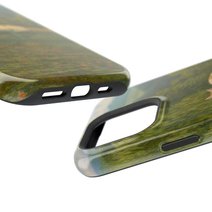 Sleeping Cat on the Japanese Bridge – Monet Inspired – iPhone 16, 15, 14, 13 – MagSafe Magnetic Tough Case by HitStickers