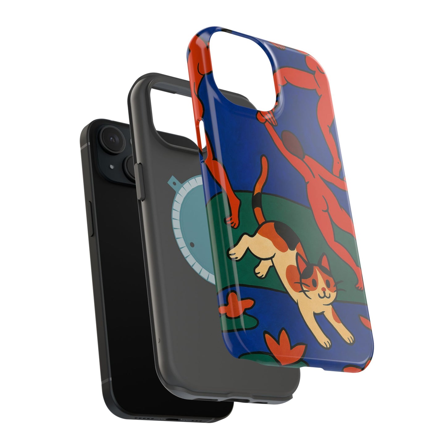 Dancing with the Cat – Matisse Inspired – iPhone 16, 15, 14, 13 – MagSafe Magnetic Tough Case by HitStickers