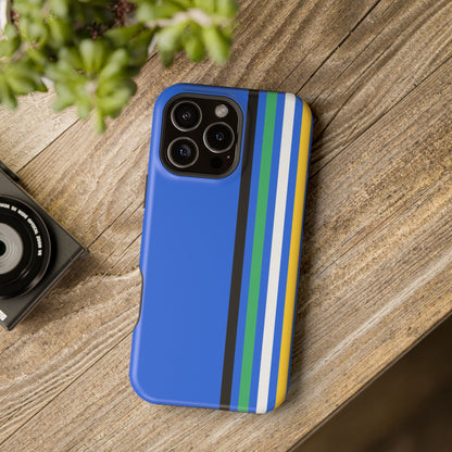 Electric Stripes iPhone 16, 15, 14, 13 - MagSafe Magnetic Tough Case by HitStickers