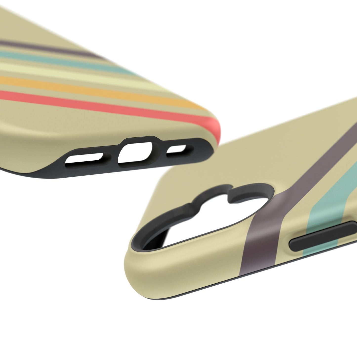 Retro Striped Case for iPhone 16, 15, 14, 13 - MagSafe Magnetic Tough Case by HitStickers