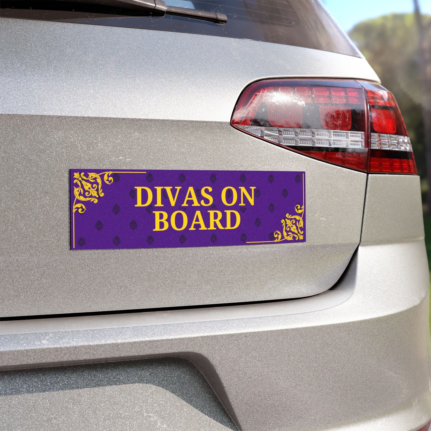 Divas on Board Car Magnet – Stylish and Glamorous Vehicle Accessory - Bumper Sticker