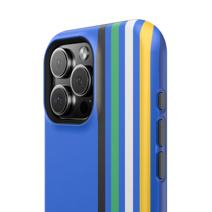 Electric Stripes iPhone 16, 15, 14, 13 - MagSafe Magnetic Tough Case by HitStickers