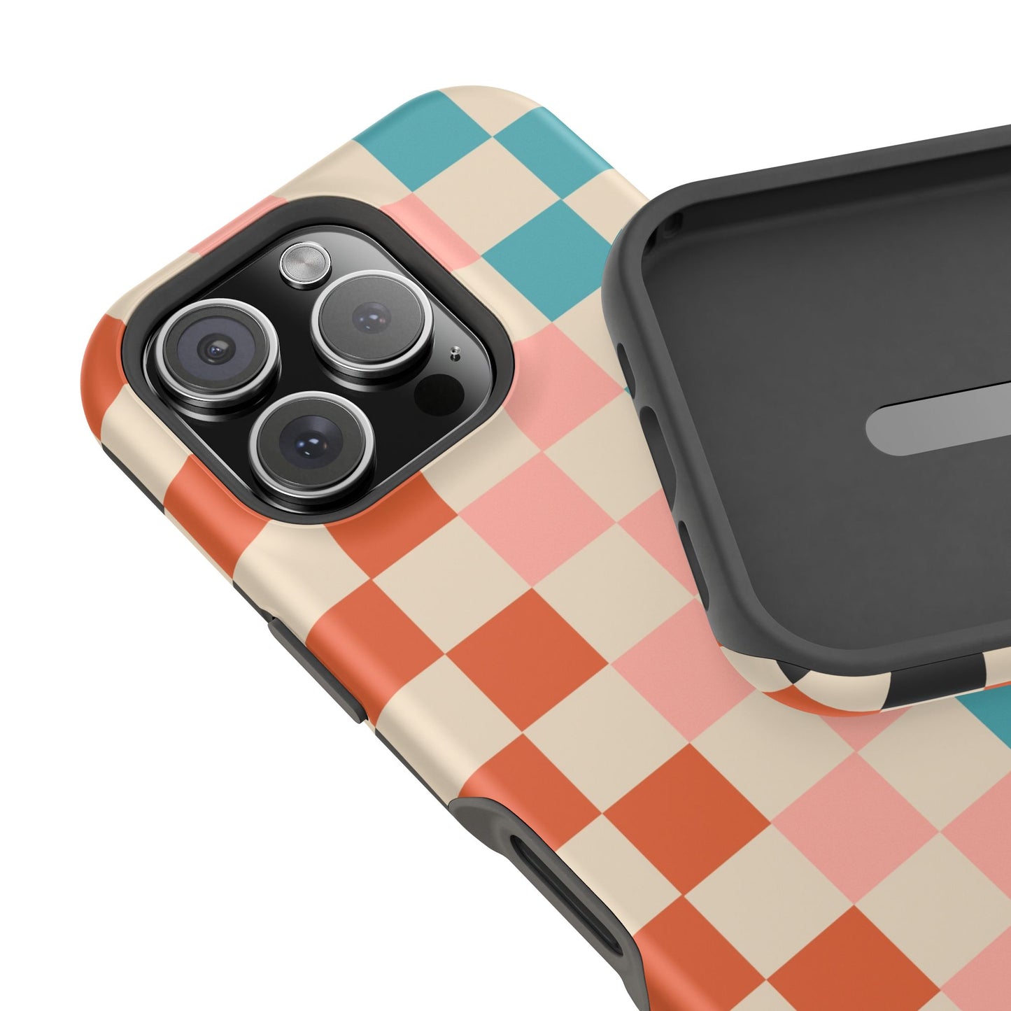 Retro Check Pop – iPhone 16, 15, 14, 13 – MagSafe Magnetic Tough Case by HitStickers