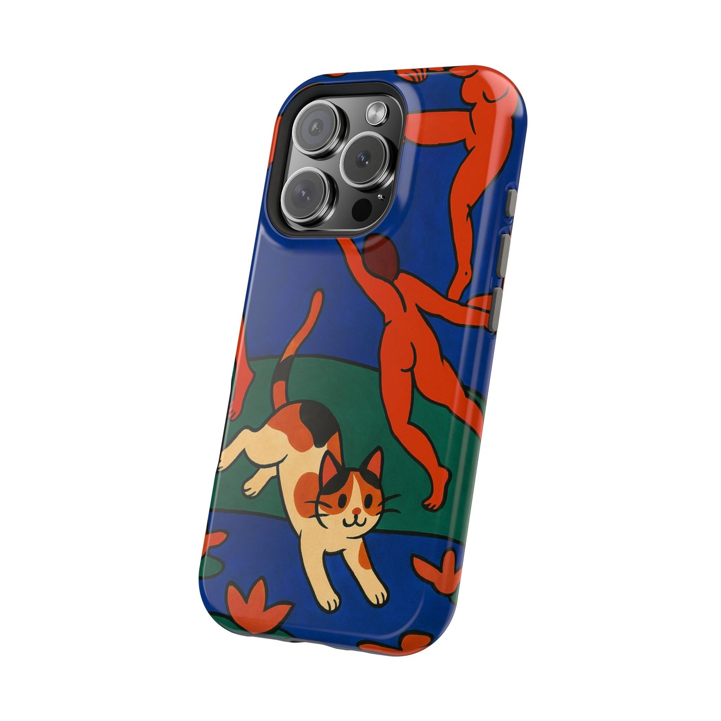 Dancing with the Cat – Matisse Inspired – iPhone 16, 15, 14, 13 – MagSafe Magnetic Tough Case by HitStickers