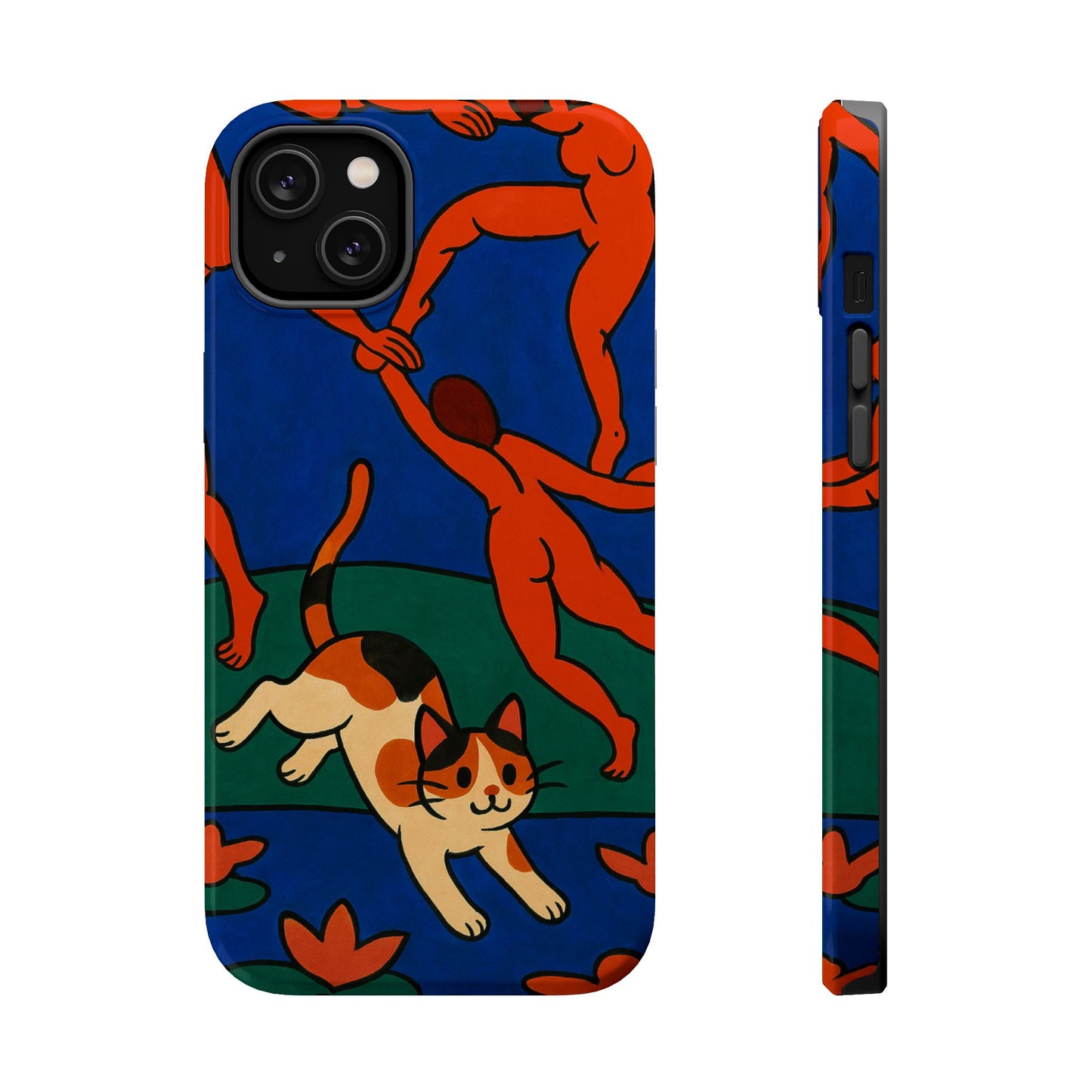 Dancing with the Cat – Matisse Inspired – iPhone 16, 15, 14, 13 – MagSafe Magnetic Tough Case by HitStickers