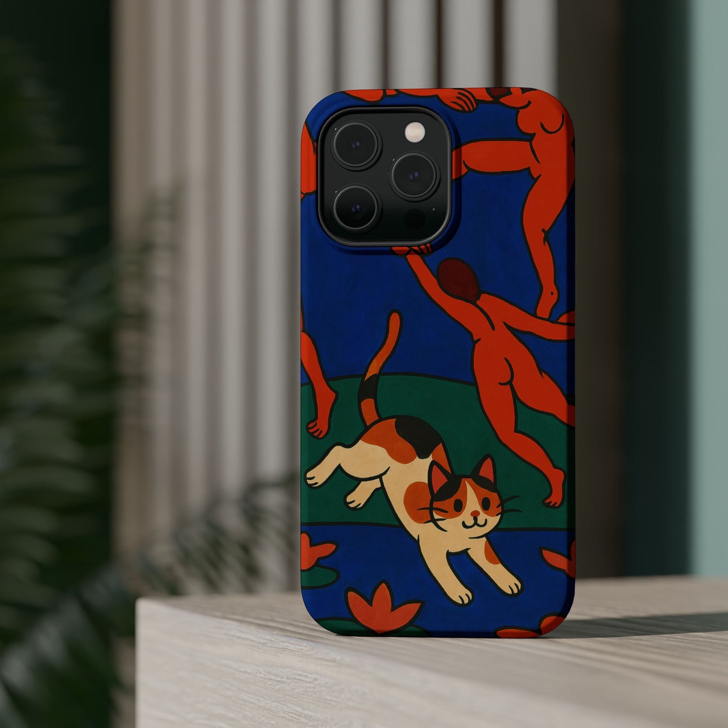 Dancing with the Cat – Matisse Inspired – iPhone 16, 15, 14, 13 – MagSafe Magnetic Tough Case by HitStickers