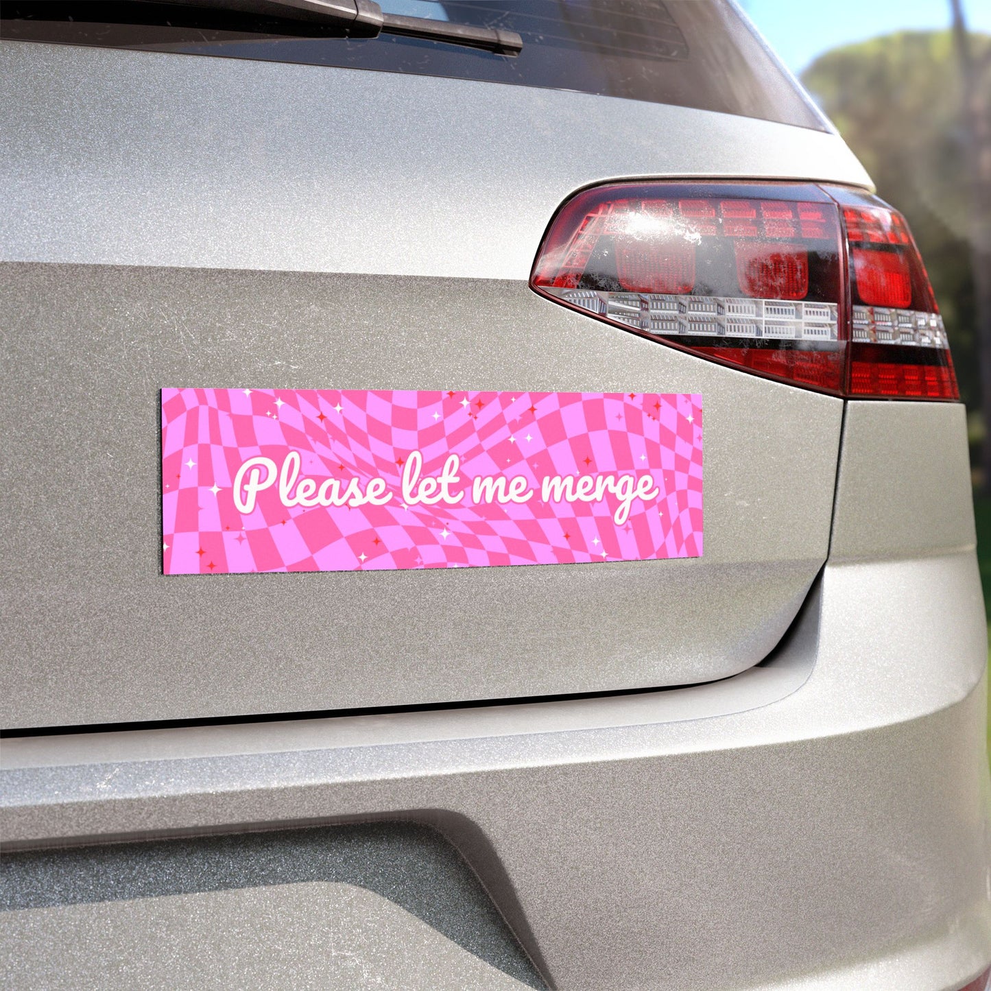 Please Let Me Merge Car Magnet – Funny Driver Bumper Magnet for Safe Merging Chaos