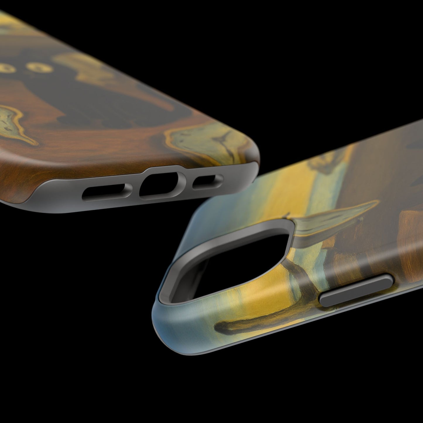 The Cat of Melting Time – Dalí Inspired – iPhone 16, 15, 14, 13 – MagSafe Magnetic Tough Case by HitStickers