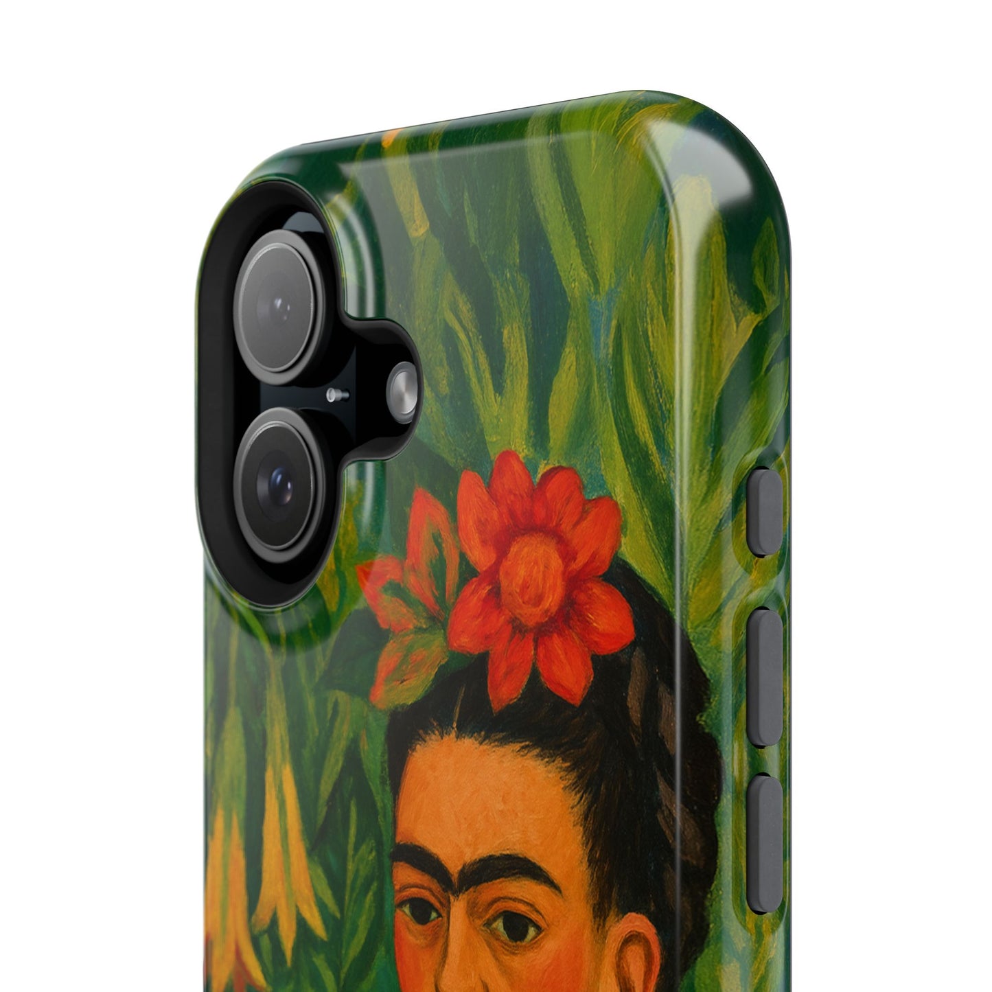Frida & the Black Cat – Kahlo Inspired – iPhone 16, 15, 14, 13 – MagSafe Magnetic Tough Case by HitStickers