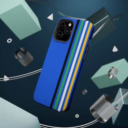 Electric Stripes iPhone 16, 15, 14, 13 - MagSafe Magnetic Tough Case by HitStickers