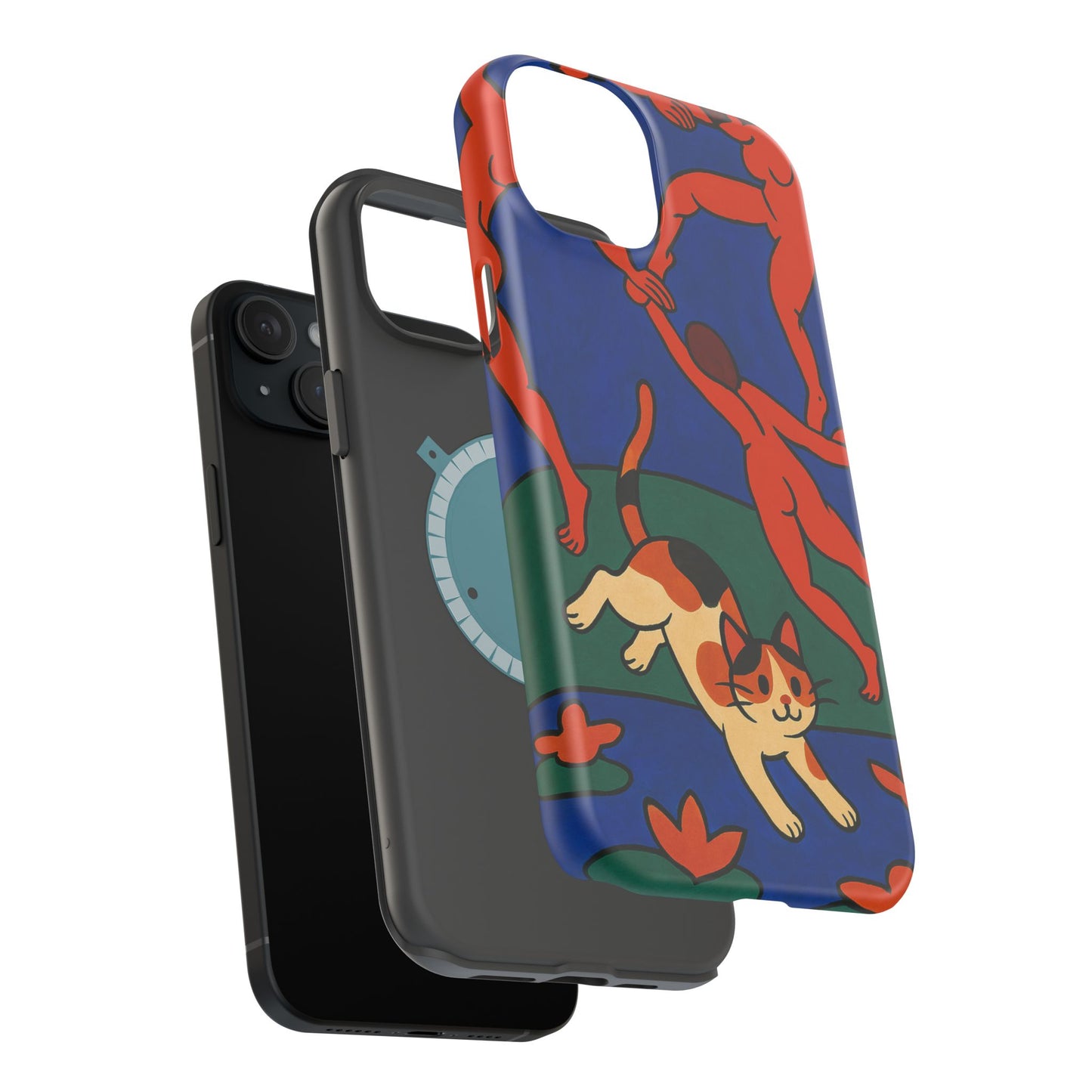Dancing with the Cat – Matisse Inspired – iPhone 16, 15, 14, 13 – MagSafe Magnetic Tough Case by HitStickers