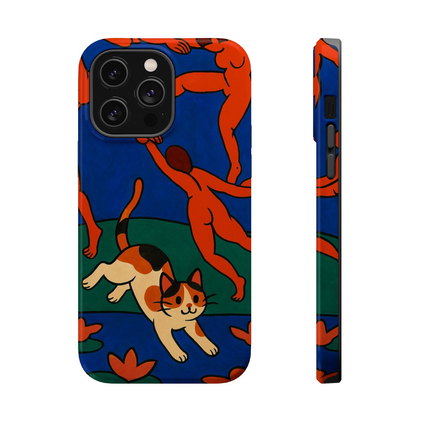 Dancing with the Cat – Matisse Inspired – iPhone 16, 15, 14, 13 – MagSafe Magnetic Tough Case by HitStickers