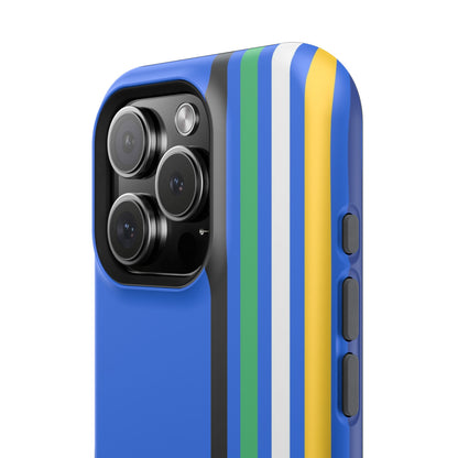 Electric Stripes iPhone 16, 15, 14, 13 - MagSafe Magnetic Tough Case by HitStickers