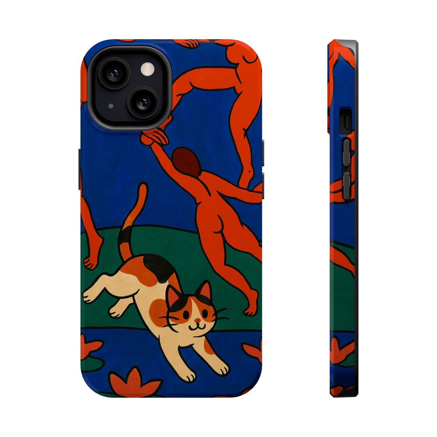 Dancing with the Cat – Matisse Inspired – iPhone 16, 15, 14, 13 – MagSafe Magnetic Tough Case by HitStickers