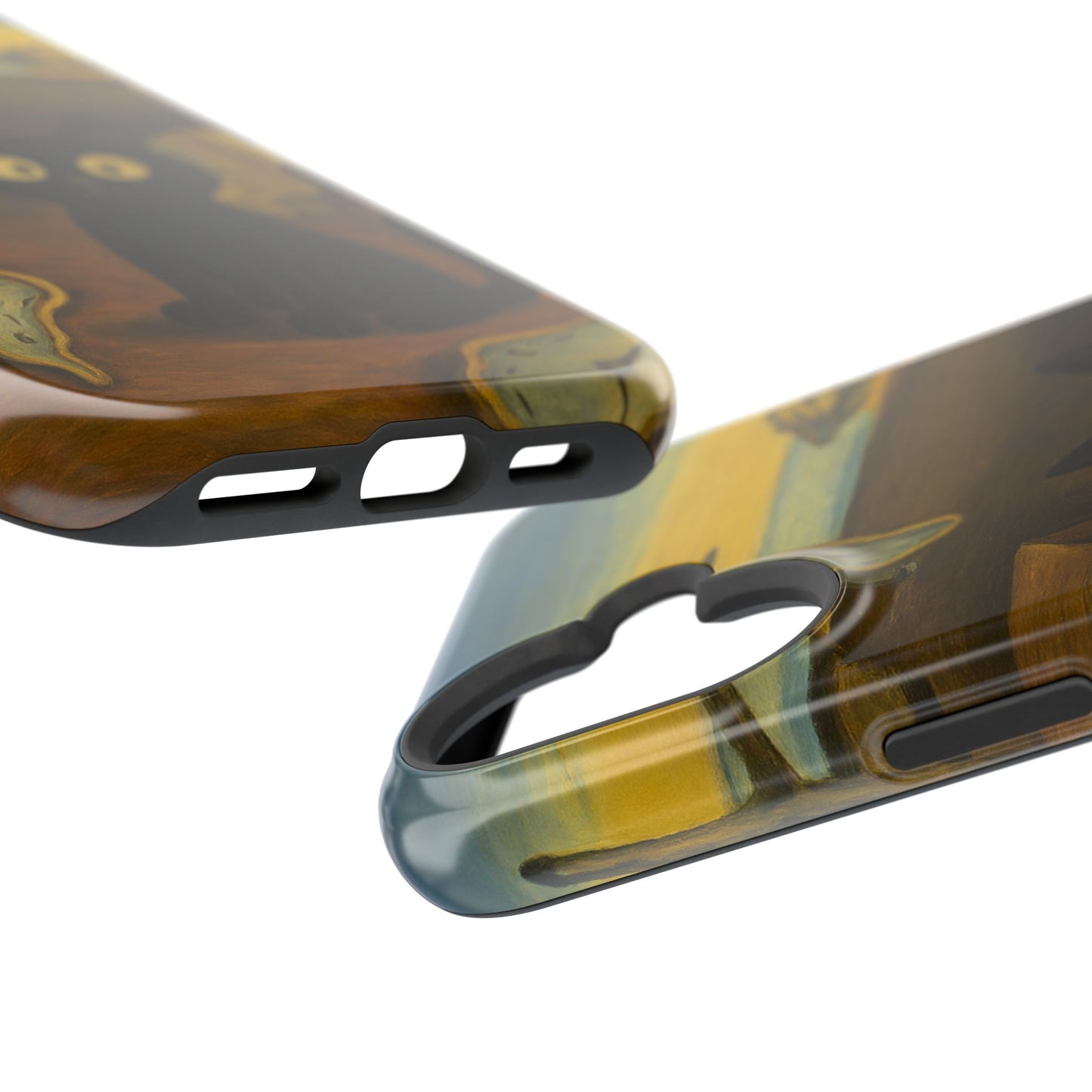 The Cat of Melting Time – Dalí Inspired – iPhone 16, 15, 14, 13 – MagSafe Magnetic Tough Case by HitStickers