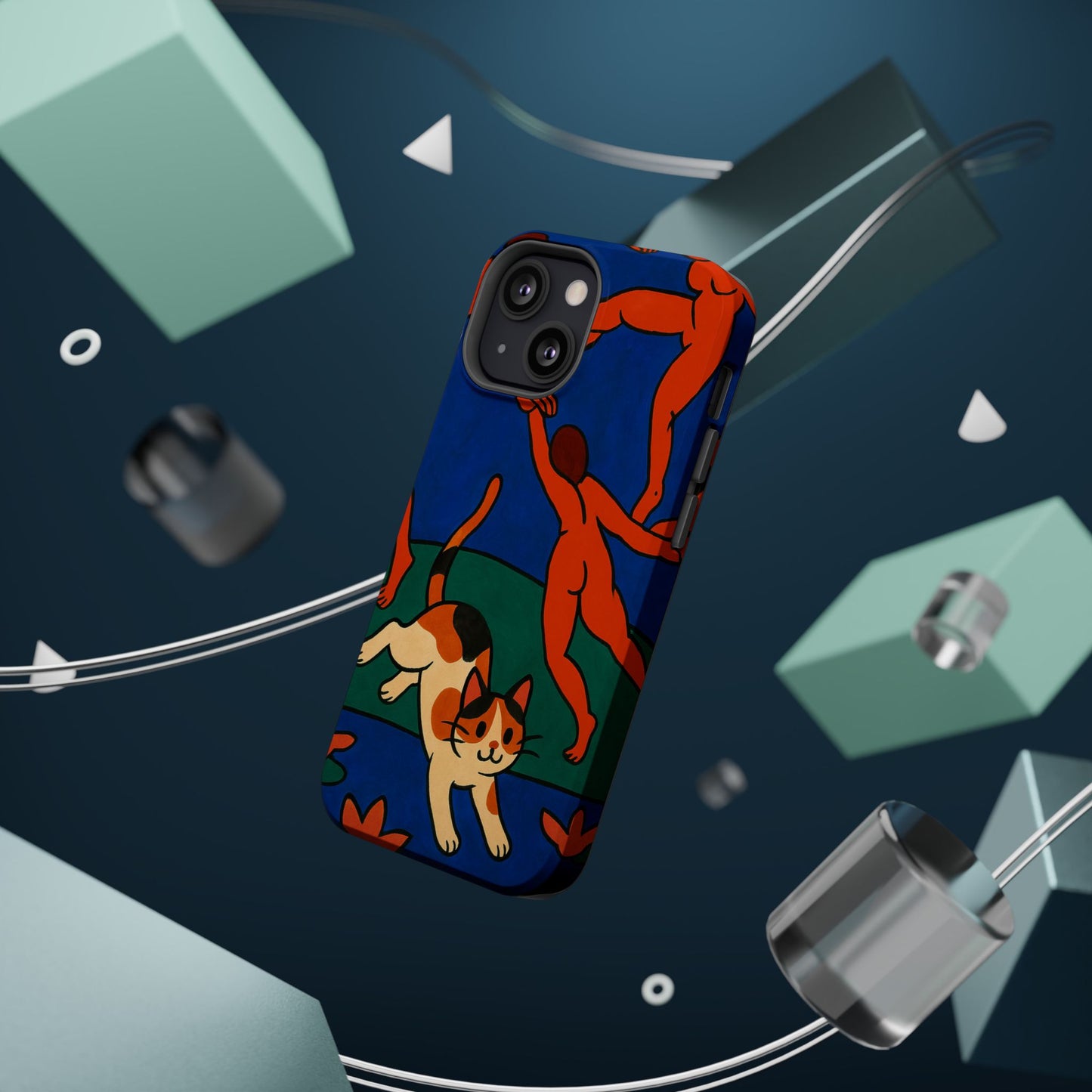 Dancing with the Cat – Matisse Inspired – iPhone 16, 15, 14, 13 – MagSafe Magnetic Tough Case by HitStickers