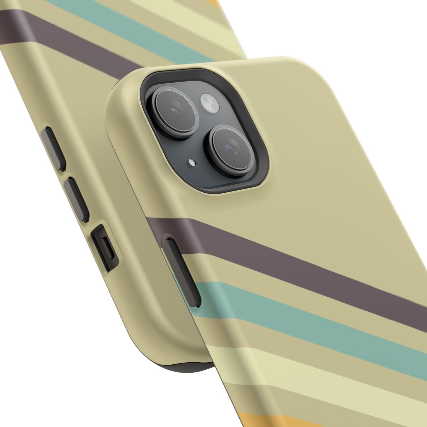 Retro Striped Case for iPhone 16, 15, 14, 13 - MagSafe Magnetic Tough Case by HitStickers