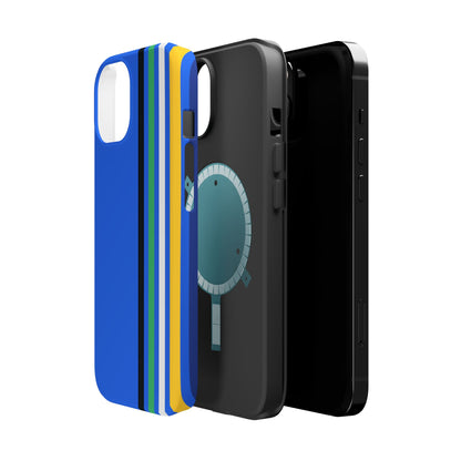 Electric Stripes iPhone 16, 15, 14, 13 - MagSafe Magnetic Tough Case by HitStickers
